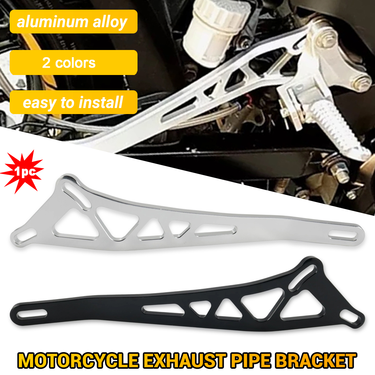 Tech Accessories Store - Motorcycle exhaust pipe bracket, made of