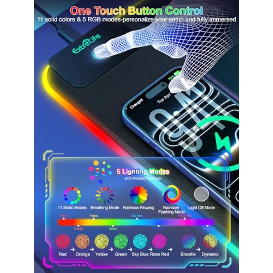 Mouse Pad with 15W Wireless Ch - đánh giá và giá Mouse Charging Pad
