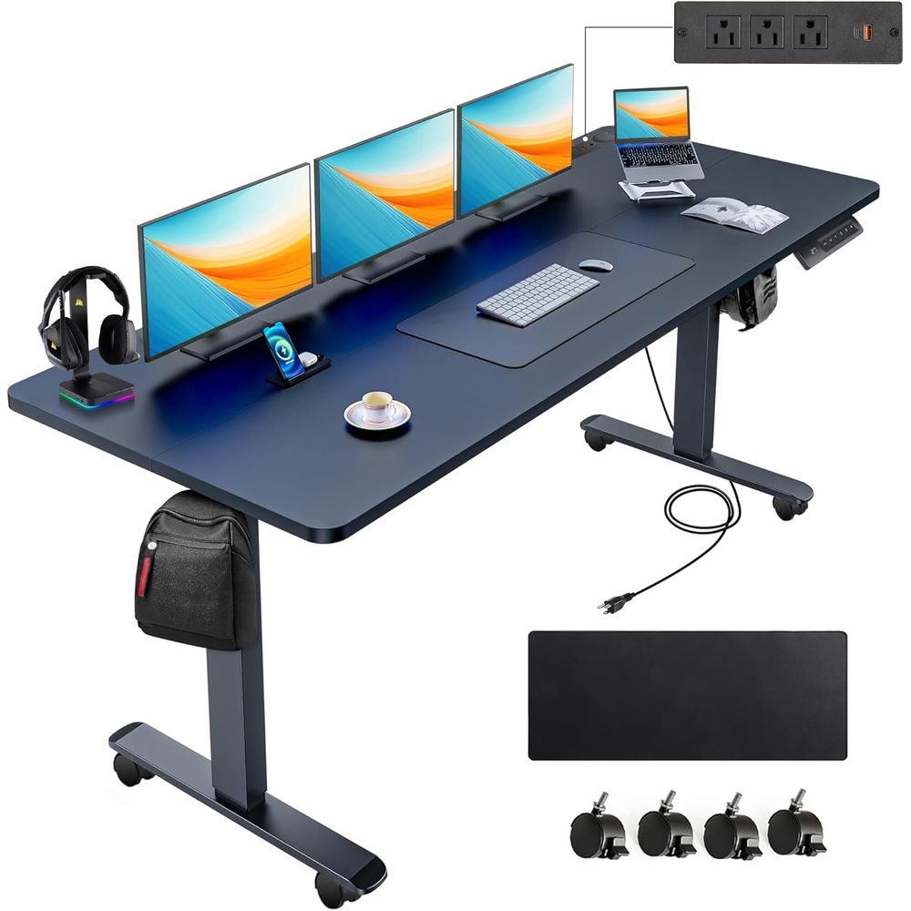 Electric Standing Desk 63 x 24 - đánh giá và giá Mouse Charging Pad