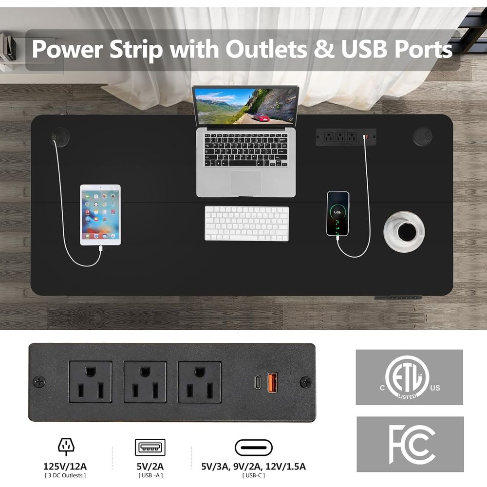 Electric Standing Desk 63 x 24 - đánh giá và giá Mouse Charging Pad