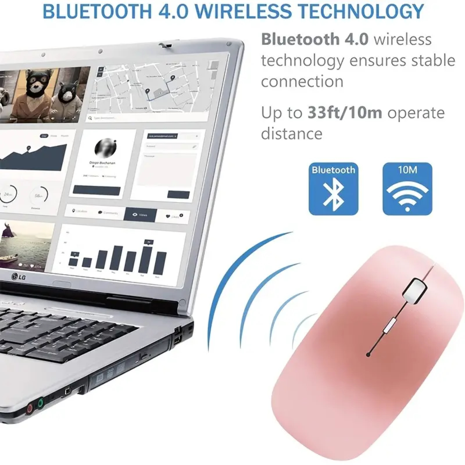 Mouse Wireless Chargign Comput - đánh giá và giá Mouse Charging Pad