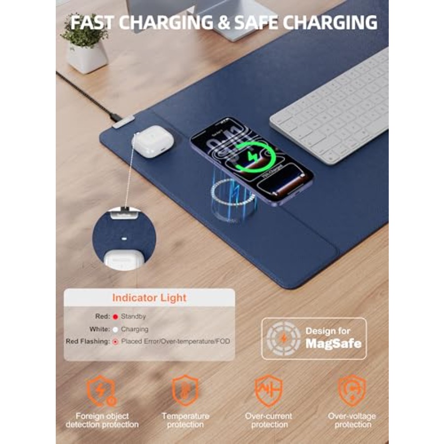 Mouse Pad with 15W Wireless Ch - đánh giá và giá Mouse Charging Pad